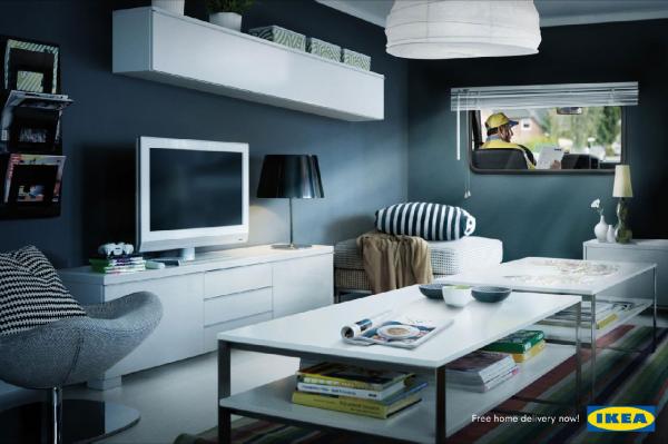 kreativnaya-reklama Ikea Реклама доставки мебели IKEA